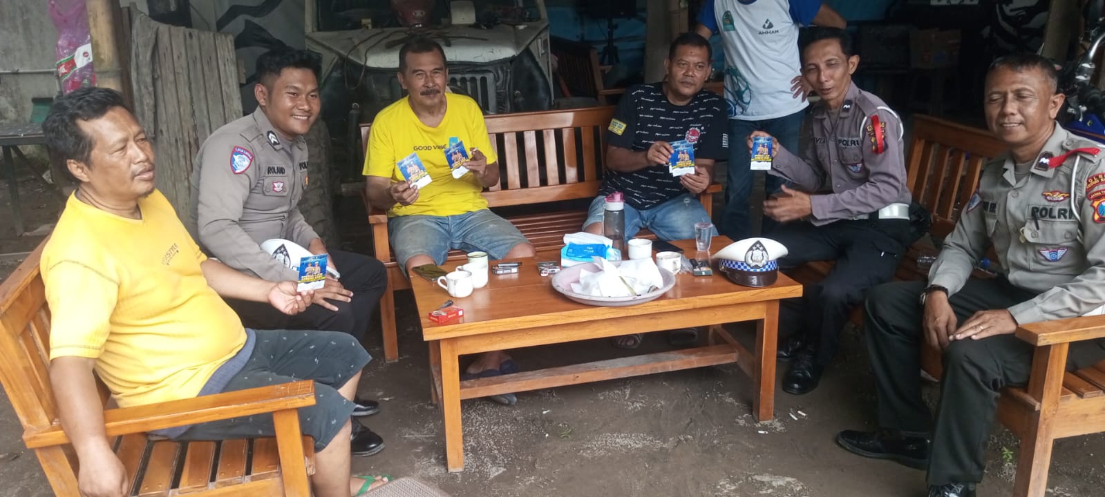 Unit Kamsel Satlantas Polres Kediri Kota Sambangi Markas IOF dan FOK