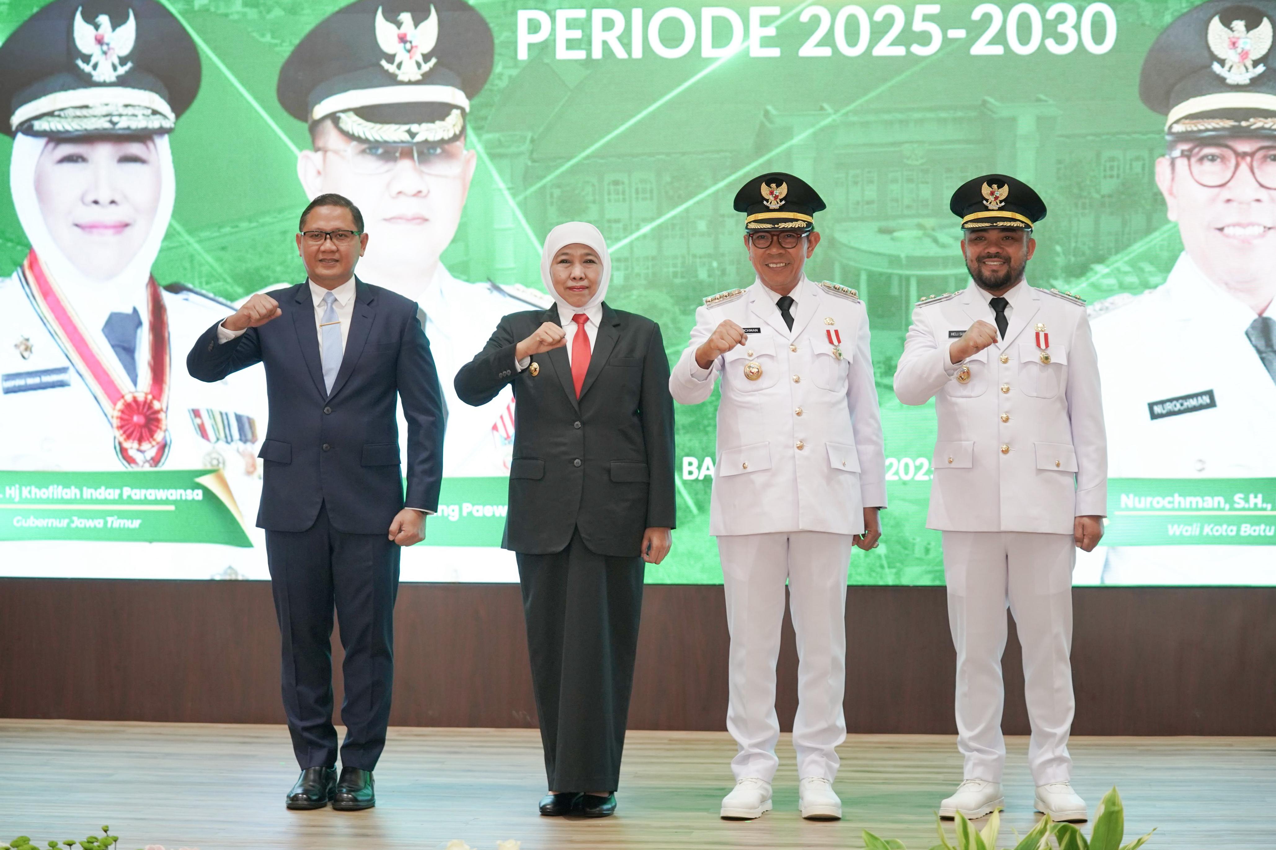 Wujudkan mBatu SAE, Wali Kota dan Wakil Wali Kota Batu Periode 2025-2030 Nurochman-Heli Tancap Gas