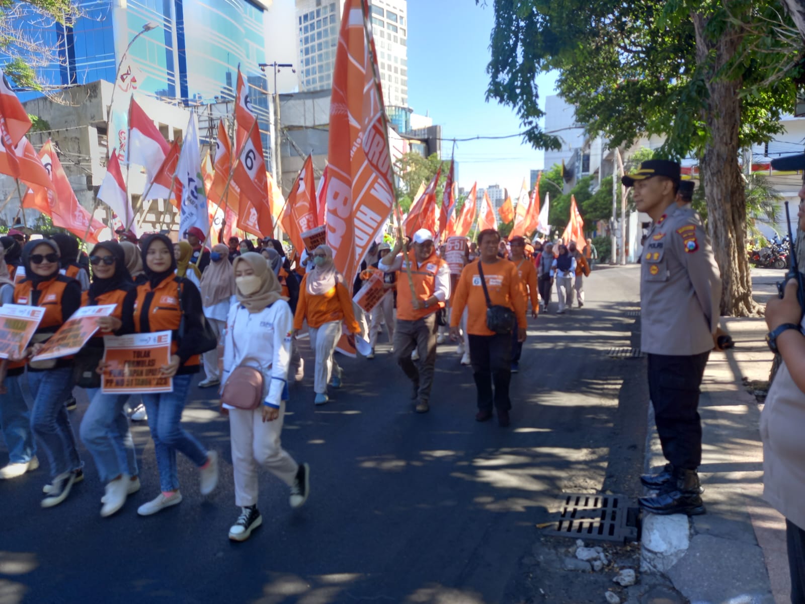 Polsek Tegalsari Amankan Unras Buruh