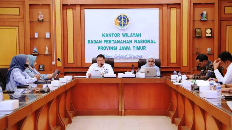 Kakanwil BPN Jatim dan Kemensetneg Bahas Tindak Lanjut Aduan Pertanahan Secara Komprehensif
