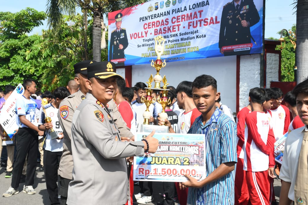 Pelajar Antusias, Lomba Kamtibmas Piala Kapolres Madiun Kota 2025 Berakhir Meriah