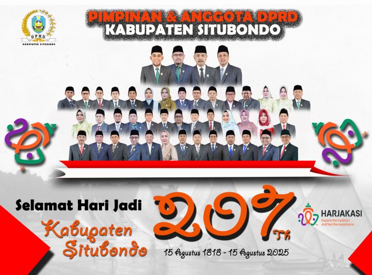 DPRD Kabupaten Situbondo Mengucapkan Selamat Harjakasi Ke-207 dan HUT Ke-80 Kemerdekaan RI