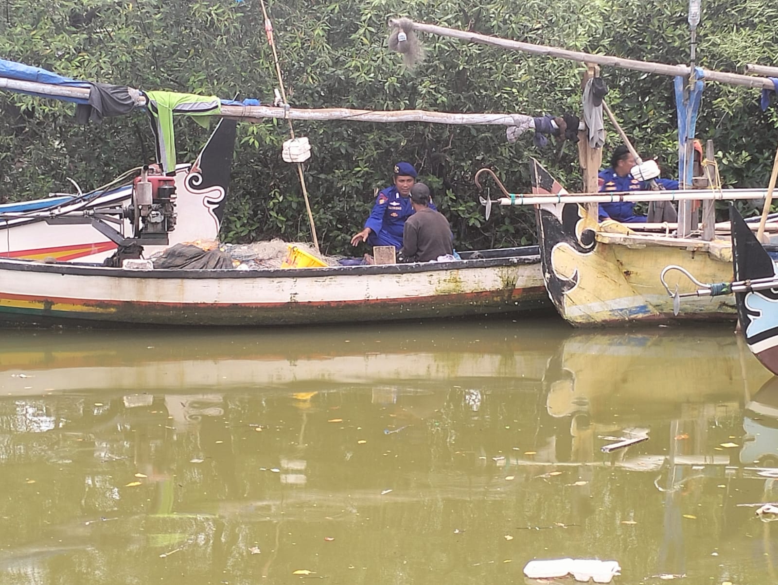 Satpolairud Polresta Sidoarjo Sambang Nusa Presisi Perairan di Pelelangan Ikan Kalanganyar