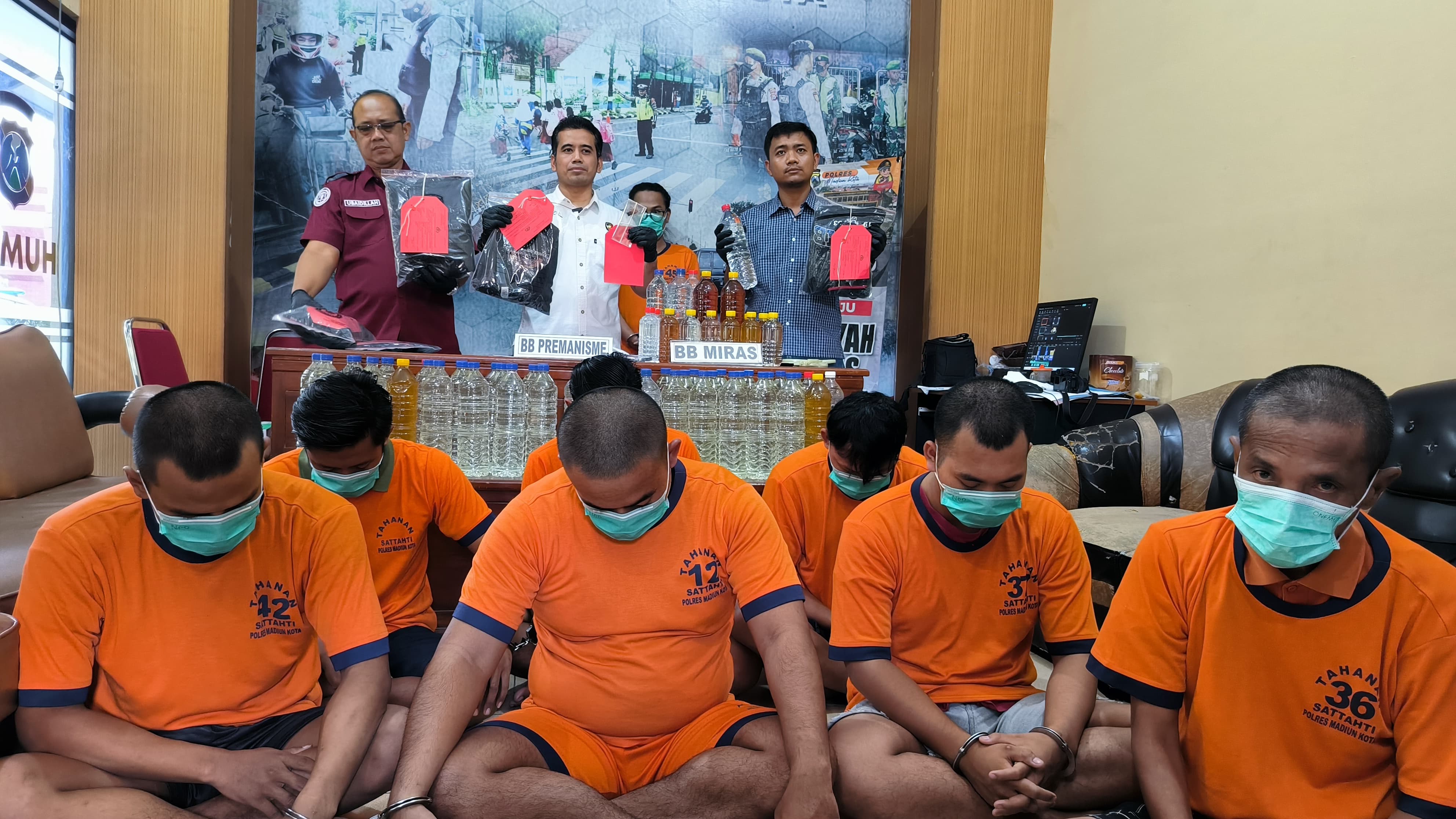 Ops Pekat Semeru II, Polres Madiun Kota Ungkap 6 Kasus dengan 11 Tersangka