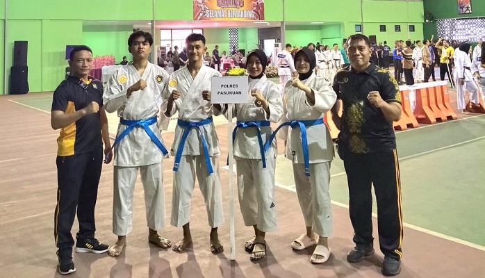 Peringati Hari Bhayangkara Ke-79, Polres Pasuruan Ikuti Kejuaraan Beladiri Polri se-Jatim