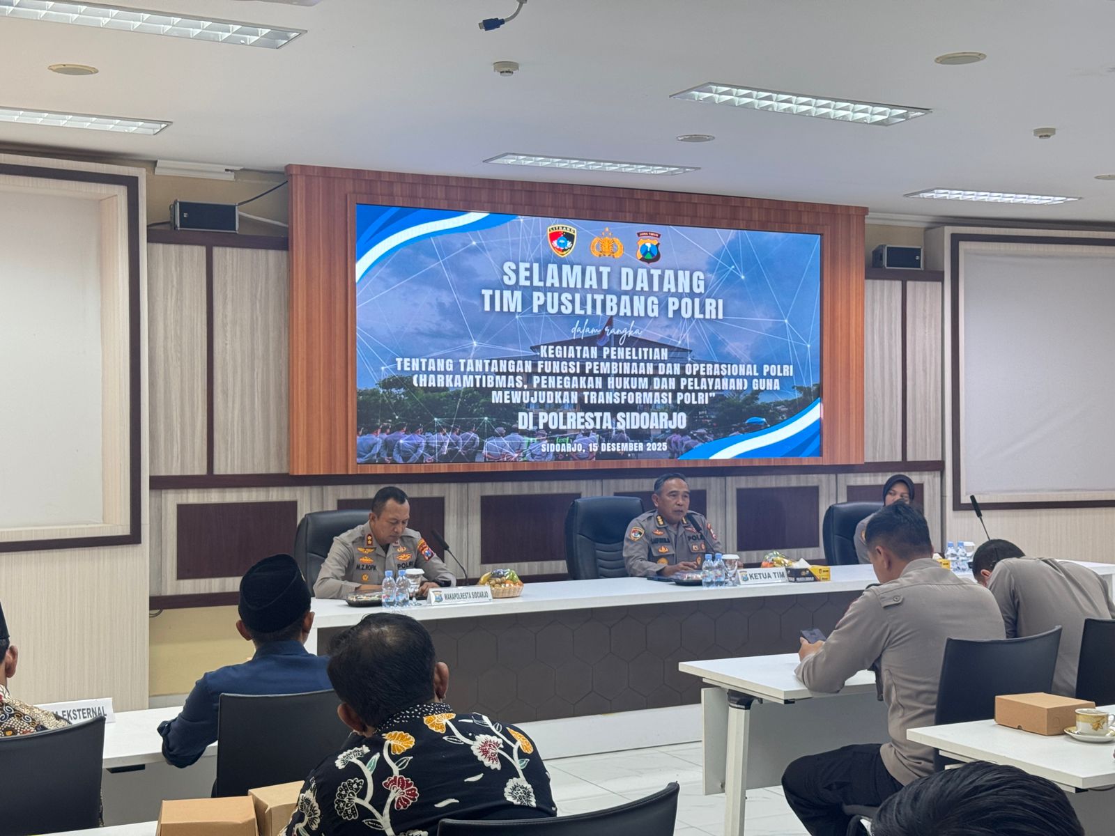 Puslitbang Polri Penelitian di Polresta Sidoarjo, Fokus Harkamtibmas hingga Pelayanan Masyarakat