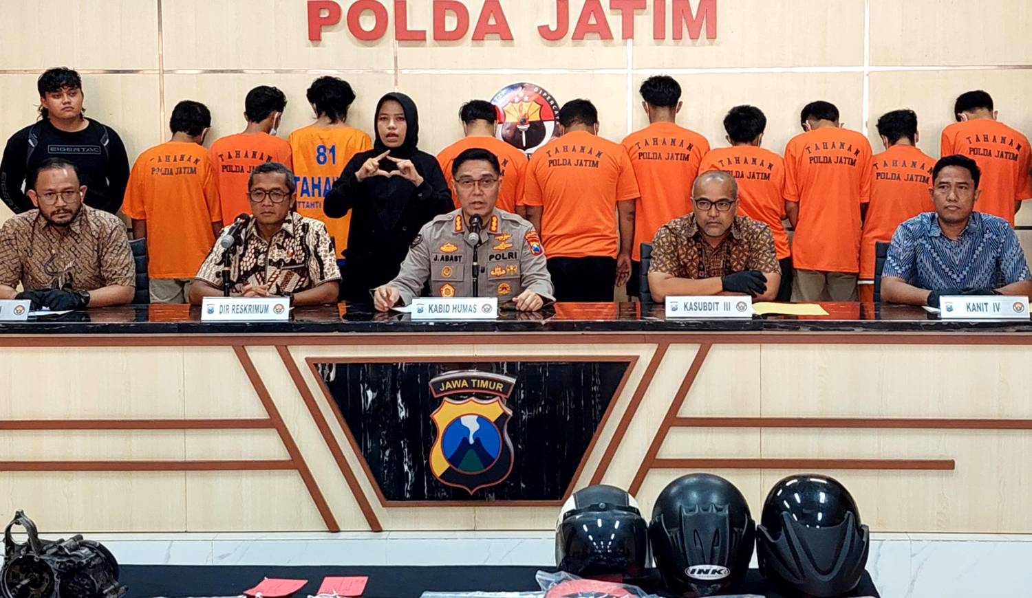 Jatanras Polda Jatim Tangkap 12 Bandit Curanmor dalam Dua Pekan