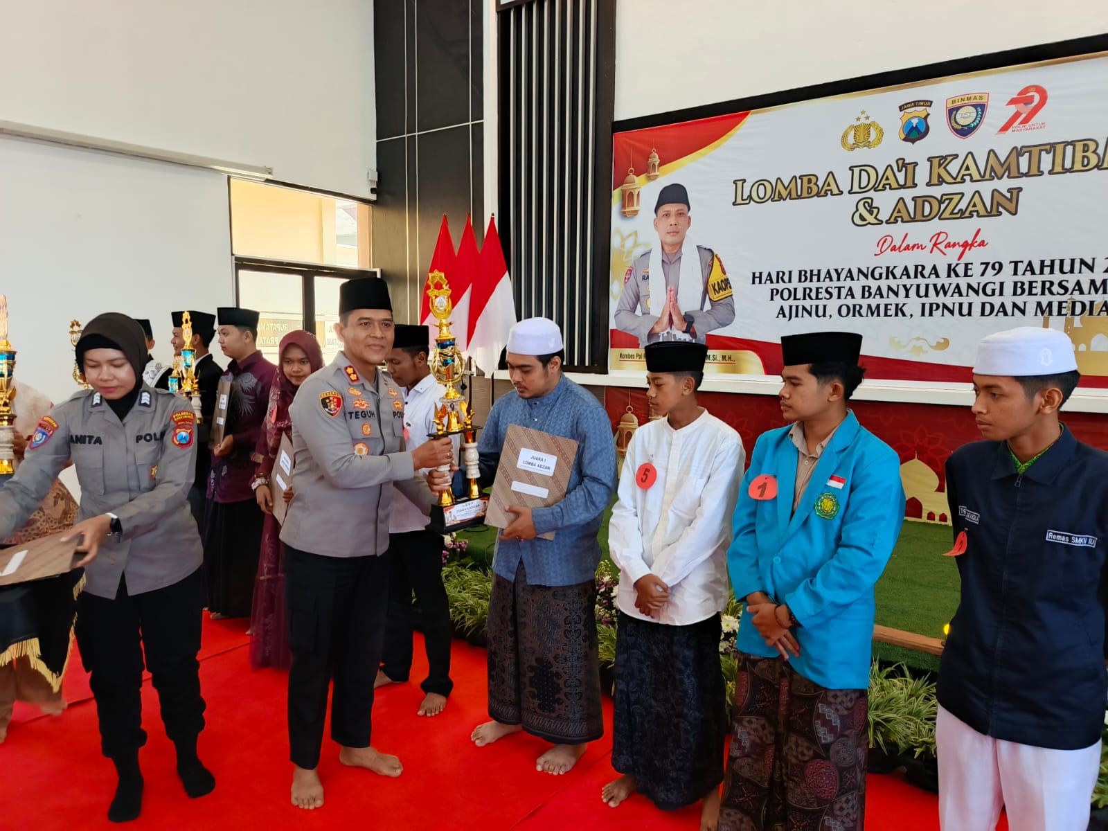 Hari Bhayangkara Ke-79, Polresta Banyuwangi Gelar Lomba Adzan dan Dai Kamtibmas