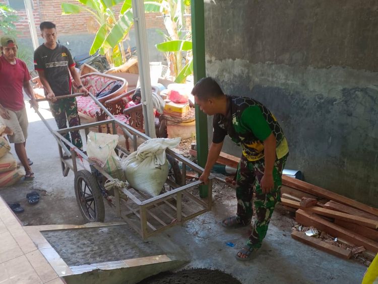 TMMD Ke-126 Kodim 0816/Sidoarjo Renovasi RTLH di Kedondong Tulangan