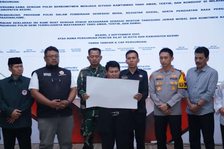 Kapolres Kediri Kota Gelar Silaturahmi Kamtibmas Bersama Forkopimda dan Perguruan Pencak Silat