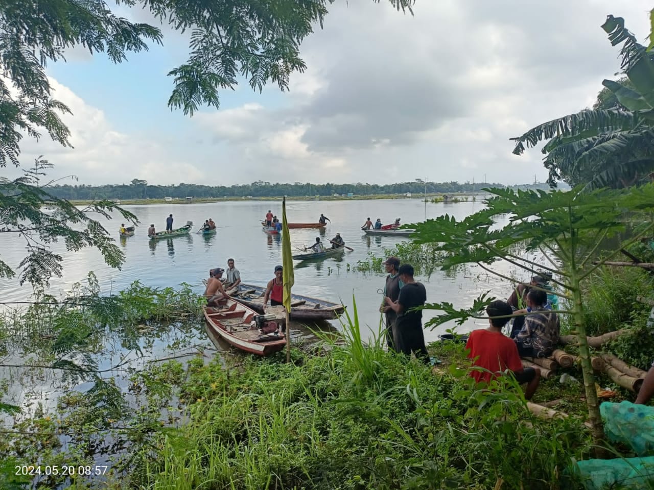 Perahu Pemancing Tenggelam di Sungai Brantas Kalipare, Dua Penumpang Tewas