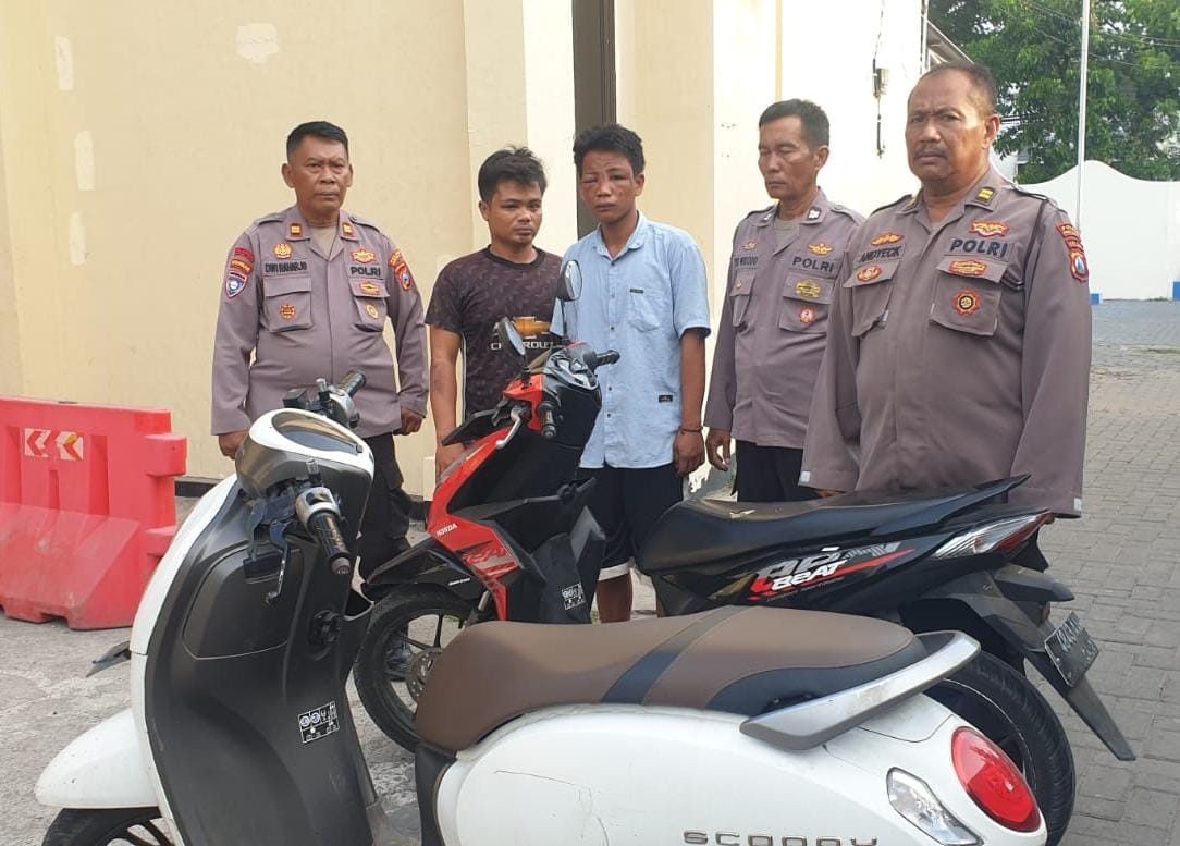 Incar Motor Tak Dikunci Setir, 2 Bandit Curanmor di Bulak Banteng Lor Ditangkap