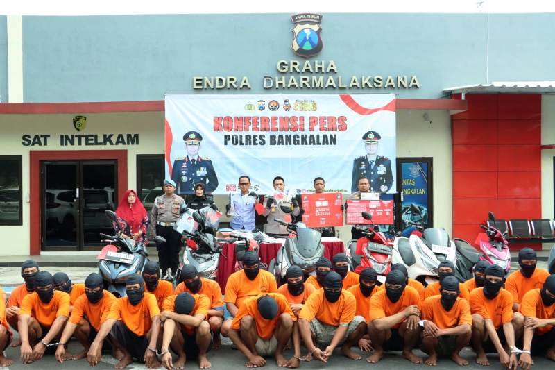 Prestasi Awal Tahun, Polres Bangkalan Ungkap 79 Kasus Tindak Kejahatan dan Laka Lantas