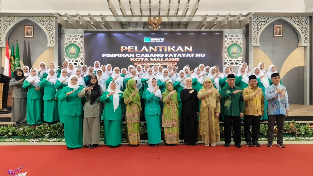 Dilantik, Fatayat NU Kota Malang Berkomitmen Wujudkan Lima Pilar Utama