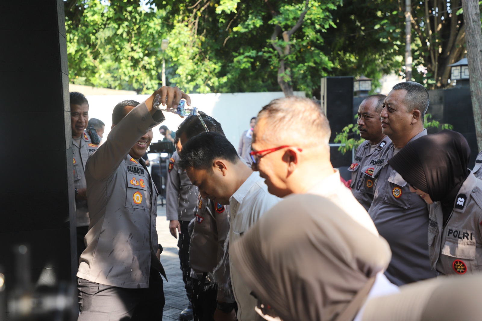 Penuh Keakraban, Polres Kediri Tasyakuran Ulang Tahun 91 Personel