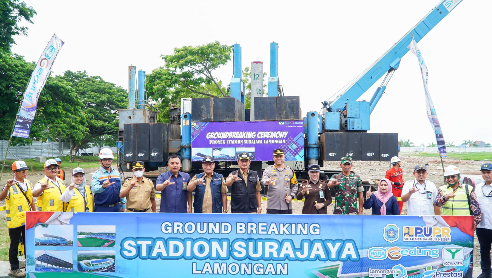 Ground Breaking, Pembangunan Stadion Surajaya Lamongan Resmi Dimulai