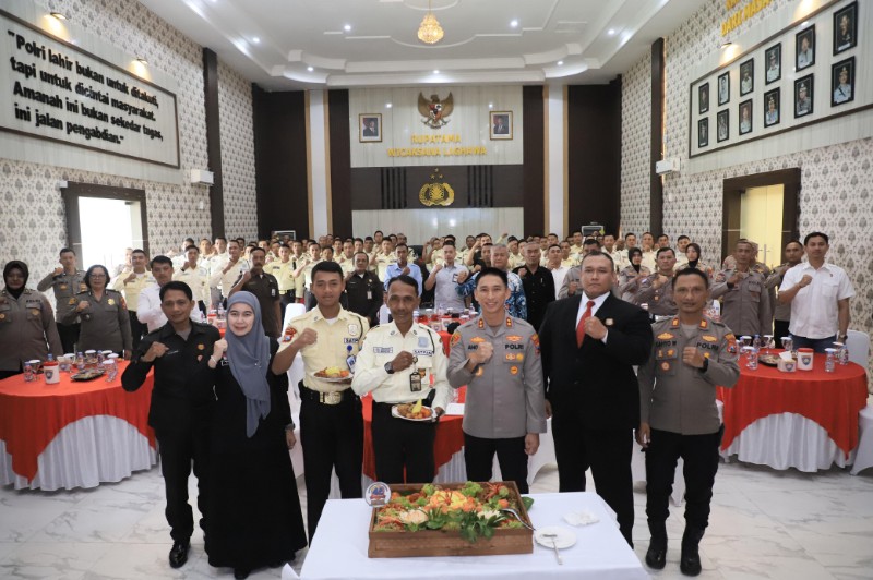 Perkuat Sinergitas, Polres Kediri Kota Gelar Tasyakuran HUT Satpam ke-45