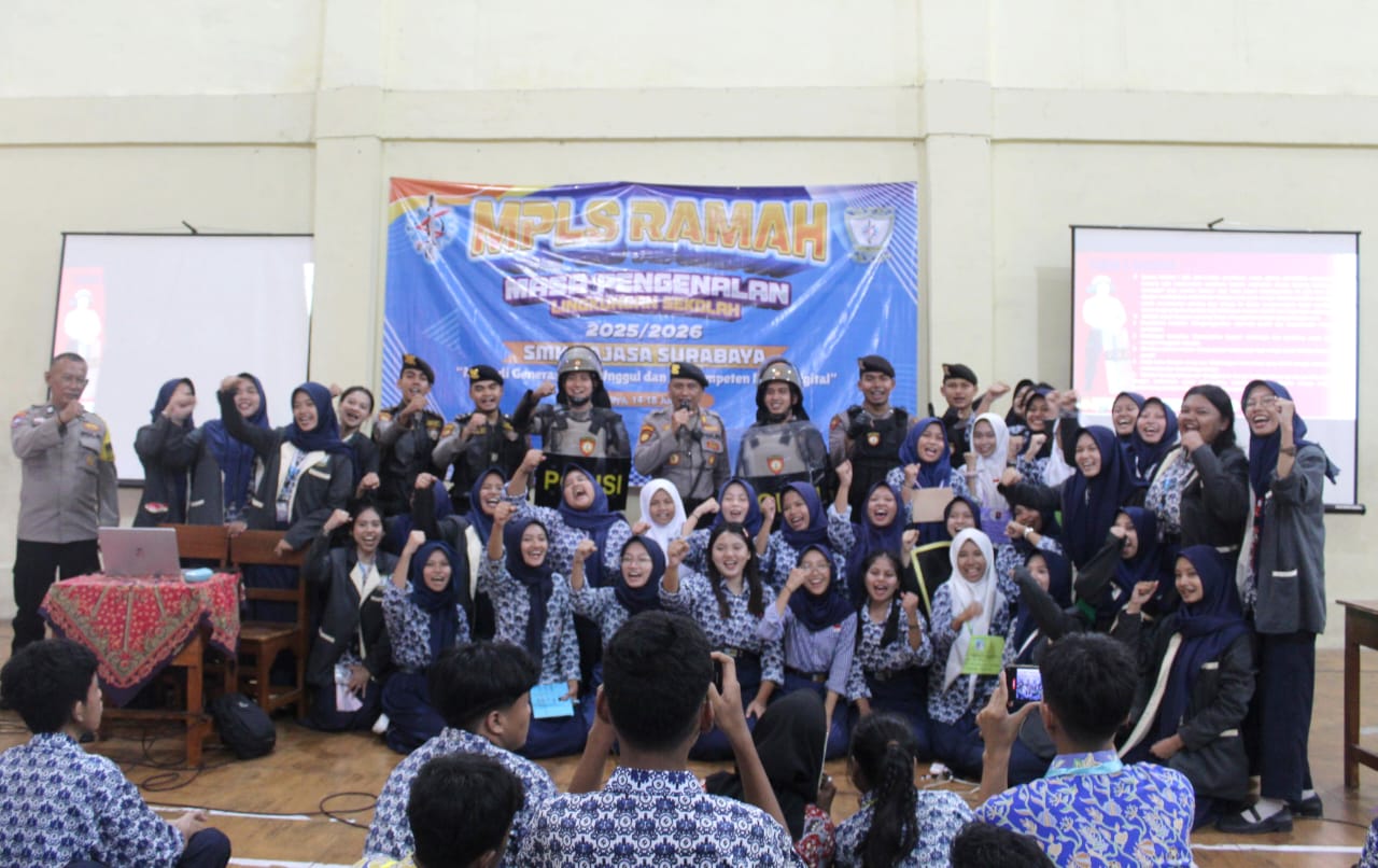 Cegah Gangster dan Kenakalan Remaja, Polrestabes Surabaya Bekali Siswa SMK Rajasa