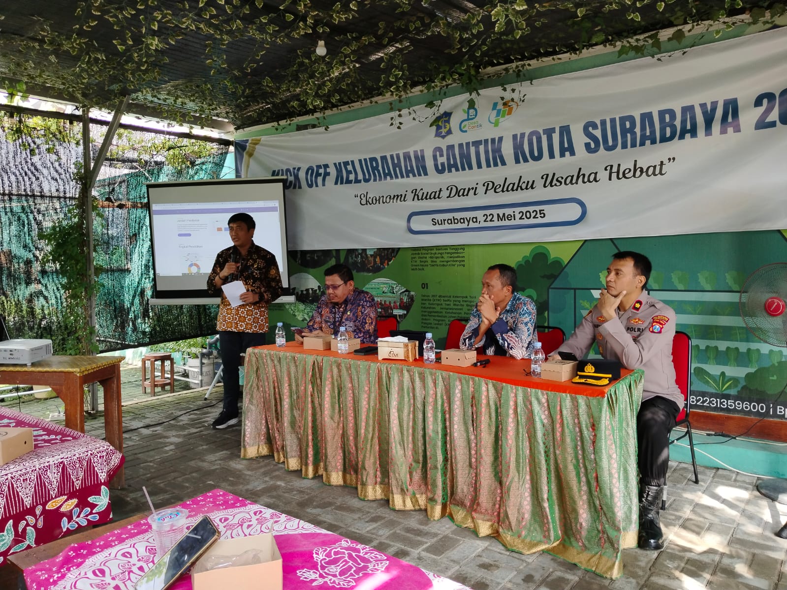 Polsek Wonocolo Hadiri Peluncuran Kelurahan Cantik di Jemur Wonosari