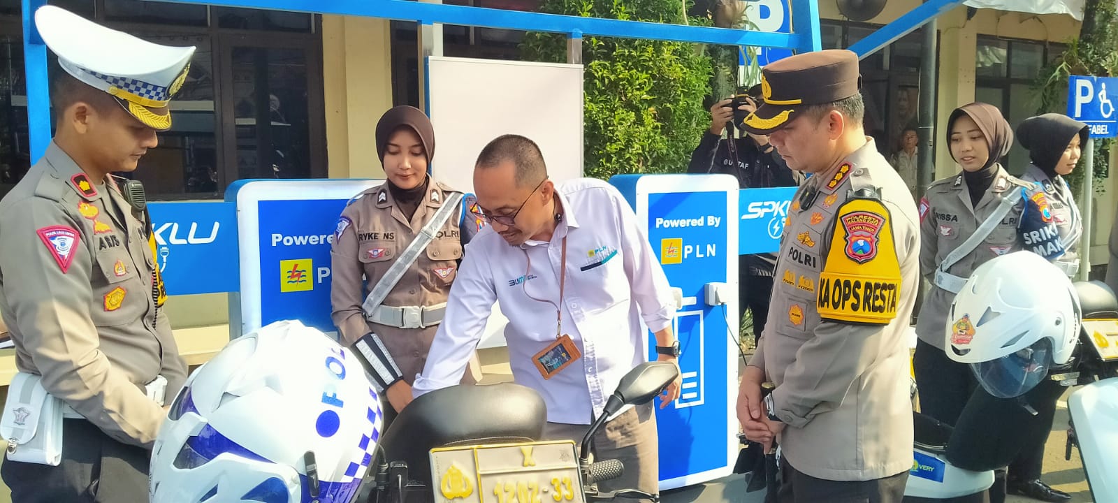 Peduli Lingkungan Hidup, Polresta Malang Kota Launching SPKLU