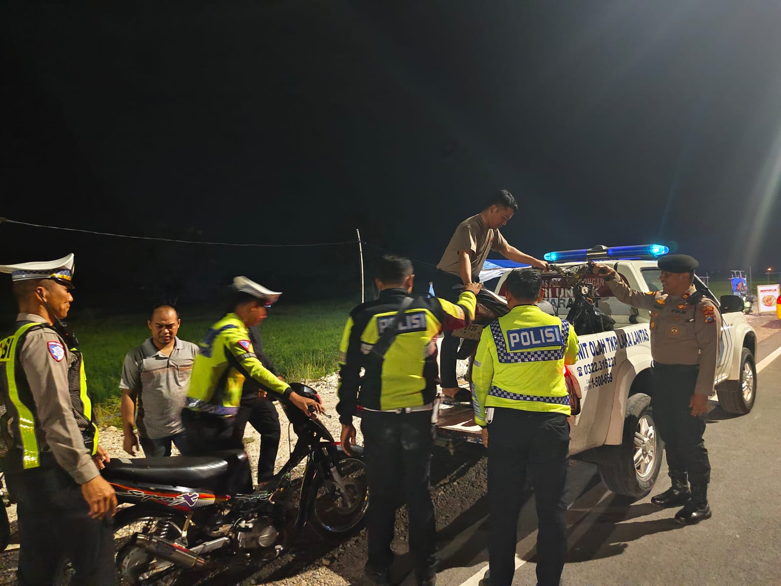 Polres Lamongan Giat Patroli Harkamtibmas Sasar Balap Liar di Jalur Lintas Utara