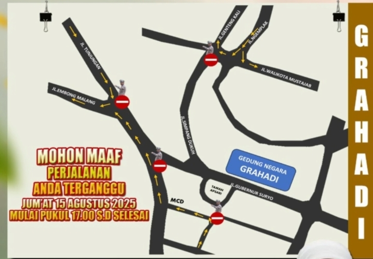 Zikir Bersama Habib Syech Bin Abdul Qodir Assegaf di Grahadi, Satlantas Polrestabes Surabaya Rekayasa Lalin