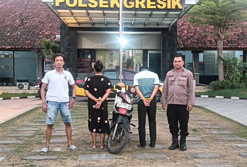 Curi Motor Bareng Kekasih di Gresik, Dua Sejoli Diringkus Polisi
