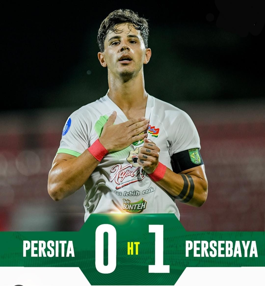 Bruno Moreira Bawa Persebaya Unggul 1-0 atas Persita