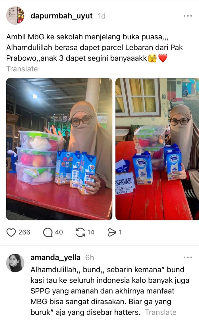 Viral Masyarakat Spill MBG Spesial Ramadan: Ada Ayam Panggang Seekor hingga Susu UHT