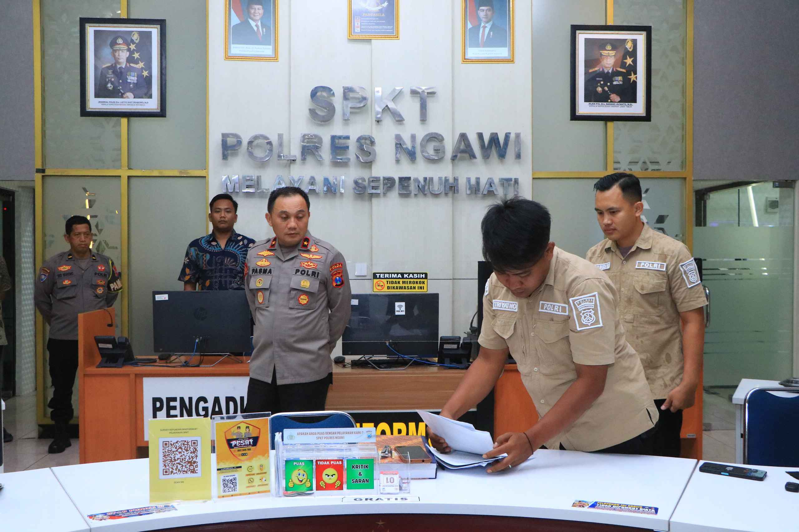 Wakapolda Jatim Tinjau Kesiapsiagaan SPKT Polres Ngawi