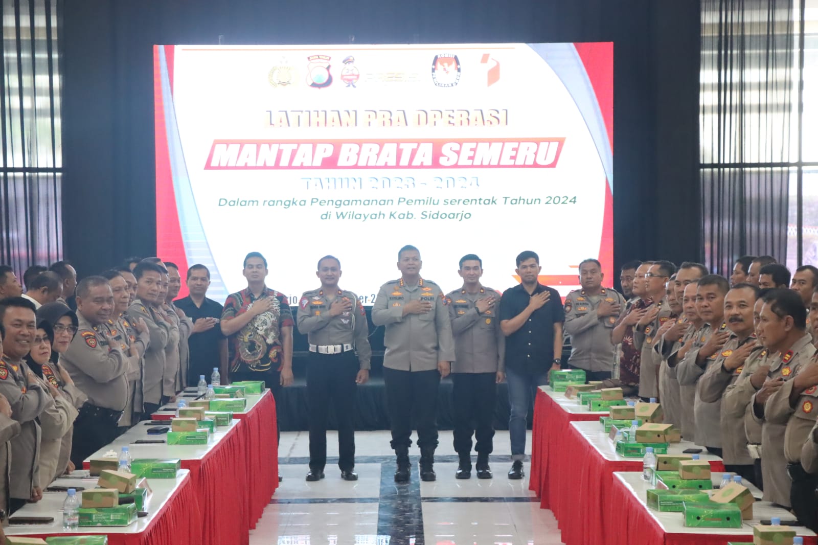 Kapolresta Sidoarjo Pimpin Latpra Ops Mantap Brata Semeru