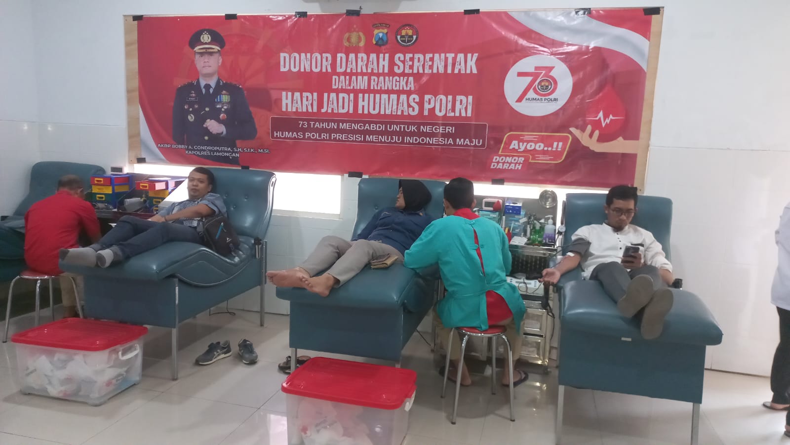 Hari Jadi Humas Polri, Polres Lamongan: Setetes Darah Selamatkan Nyawa Manusia