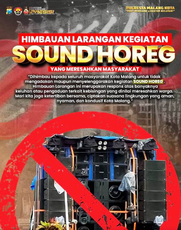 Polresta Malang Kota Tegas Larang Sound Horeg