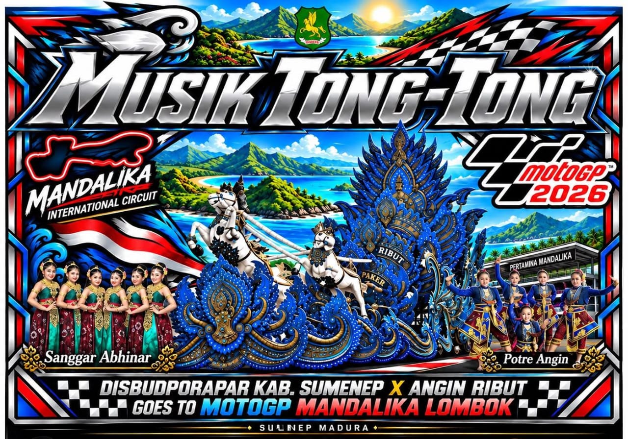 Bawa Nama Sumenep, Musik Tongtong Angin Ribut Tampil di Spirit Rider MotoGP Mandalika