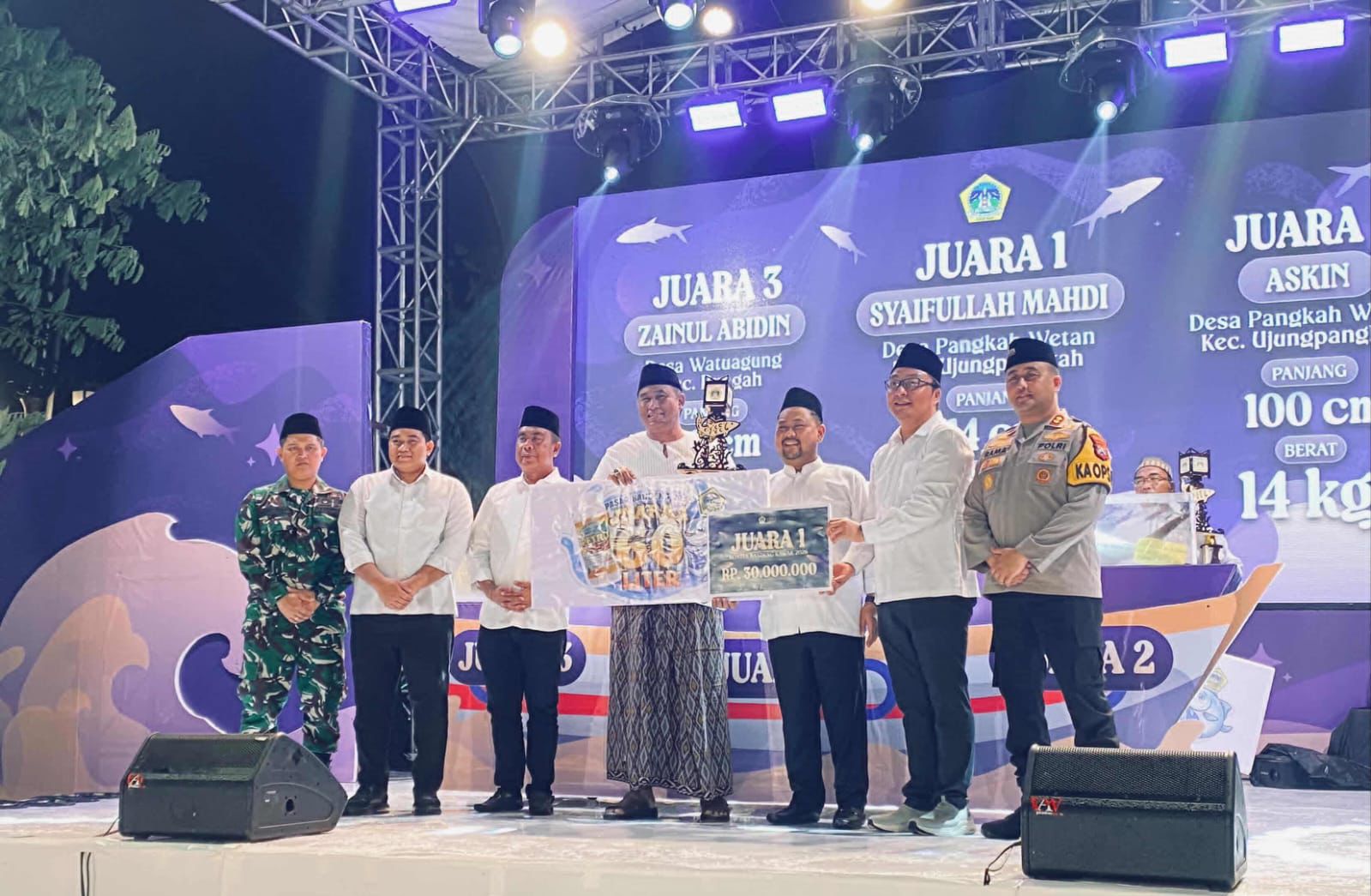 Bobot Sentuh 19 Kilogram, Kontes Bandeng Kawak Kembali Dimenangkan Saifullah Mahdi