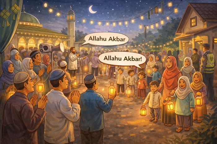 Malam Takbiran Lebih Tenang Tanpa Konvoi dan Petasan, Lebaran Jadi Lebih Bermakna 