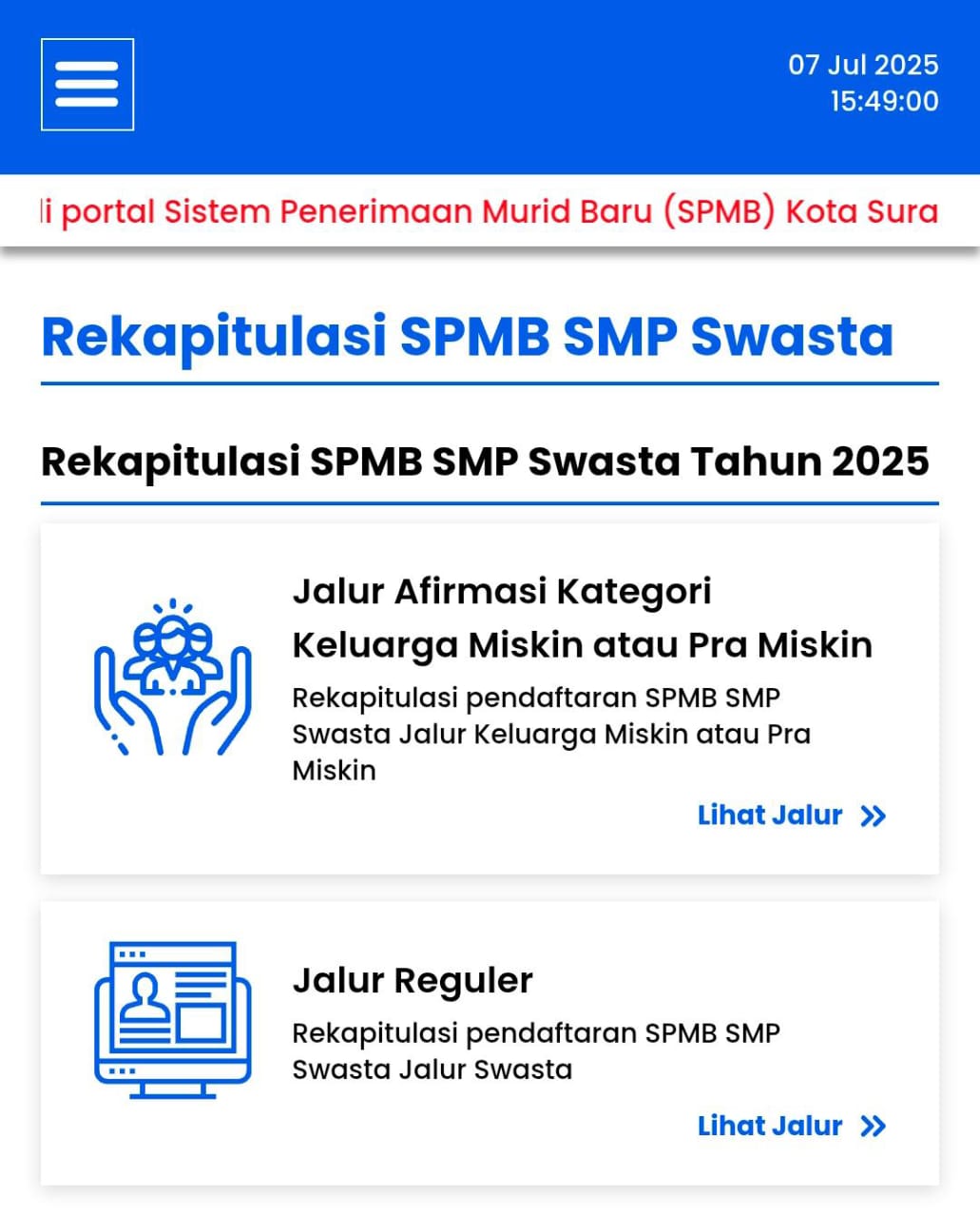 Pendaftar SMP Swasta Surabaya Tembus 1.000 Siswa, Ratusan dari Jalur Keluarga Miskin Dijamin Dapat Intervensi