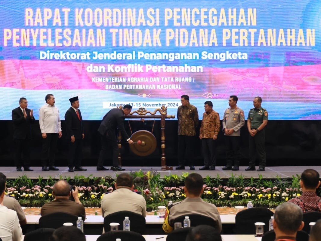 Buka Rakor Pencegahan dan Penyelesaian Tindak Pidana Pertanahan 2024, Menko Infra: Kita Tidak Tebang Pilih