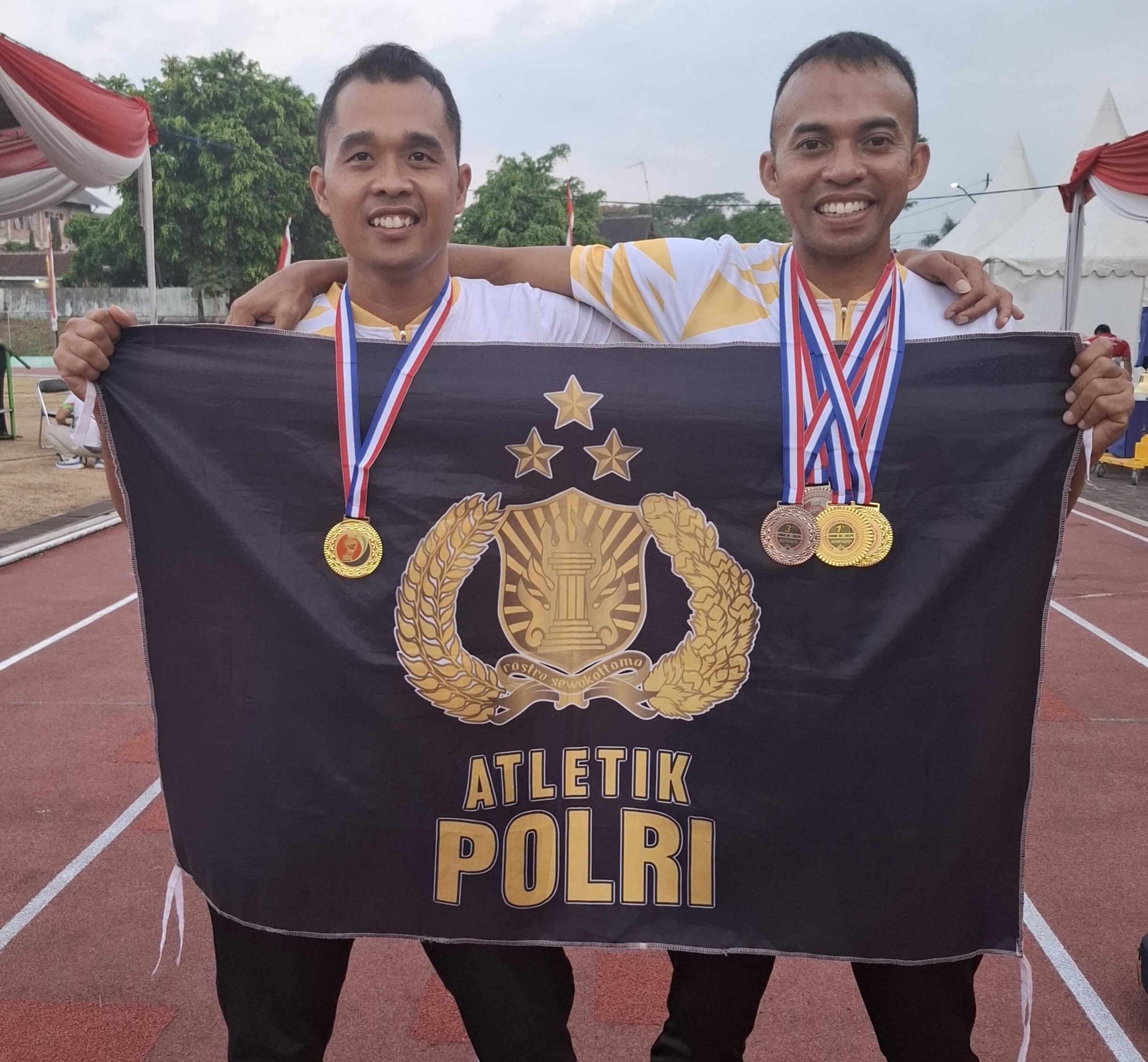 Atlet Atletik Polres Jember Borong Medali Kejurnas Salatiga Masters Athletic Championship 2024