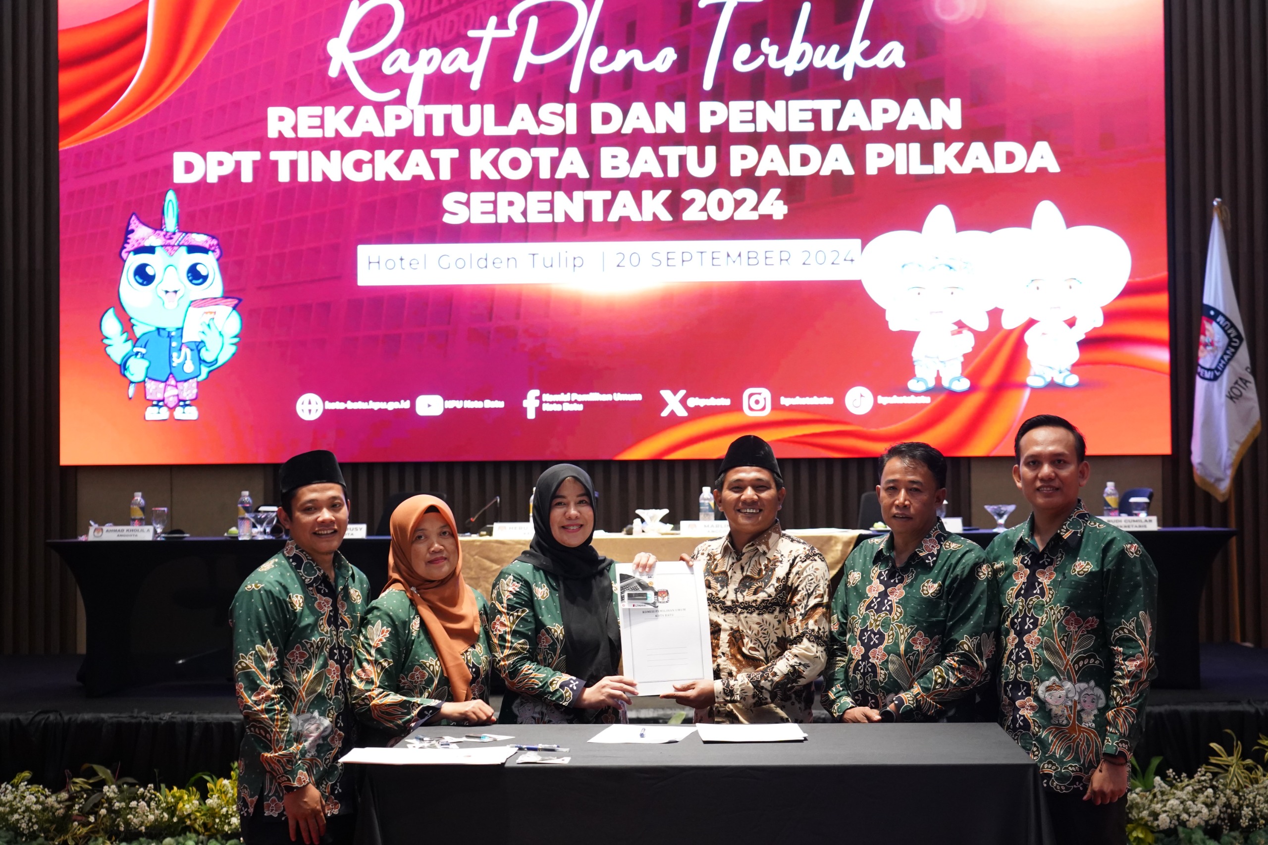 KPU Kota Batu Umumkan Hasil Rekapitulasi dan Penetapan DPT 166.942 di Pilkada 2024