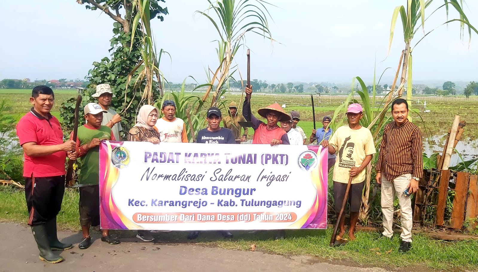 Pemdes Bungur Laksanakan PKT Normalisasi Saluran Irigasi Tersier Dam Ironadi