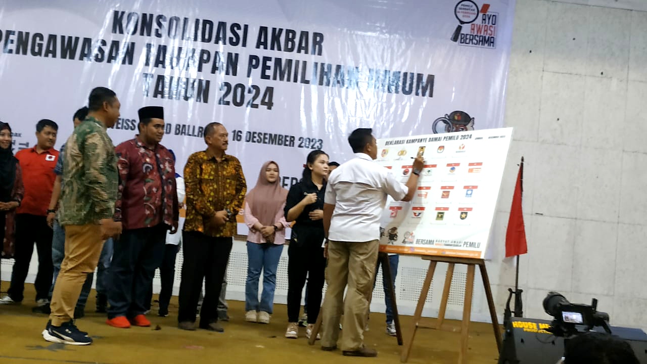 Pasi Intel Kodim Jember Ikuti Gelaran Bawaslu Konsolidasi Akbar Pengawasan Pemilu 2024