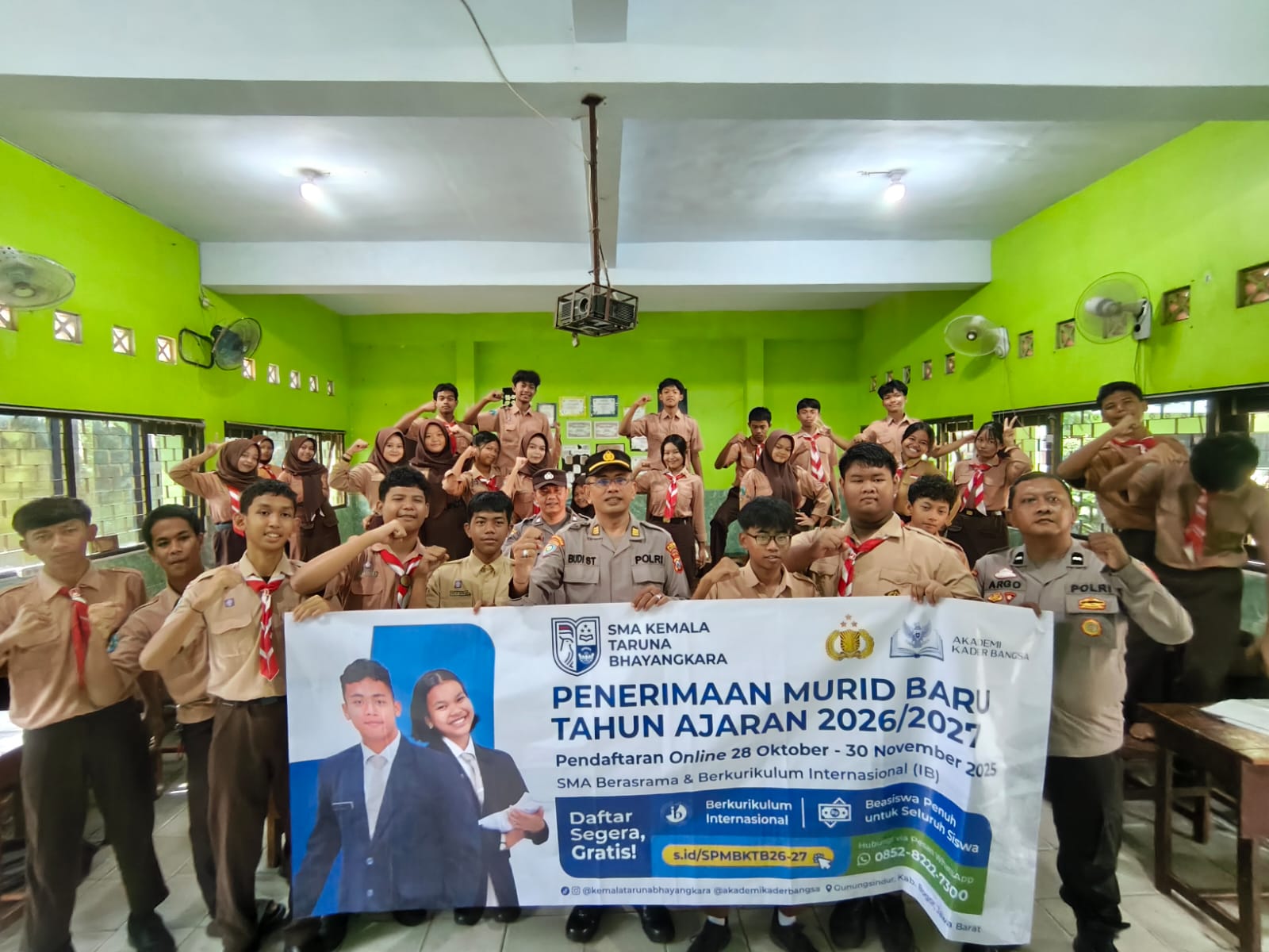 Polsek Pesantren Gencarkan Sosialisasi Penerimaan Siswa Baru SMA Taruna Bhayangkara