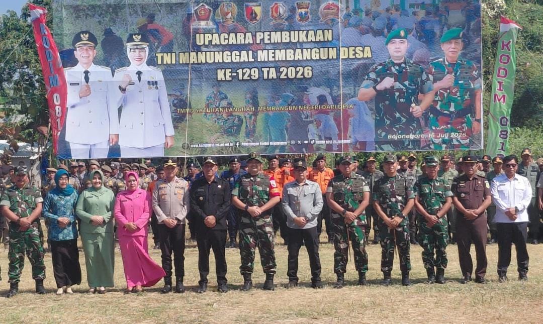 TMMD 129 Bojonegoro Perkuat Pembangunan Infrastruktur Perdesaan