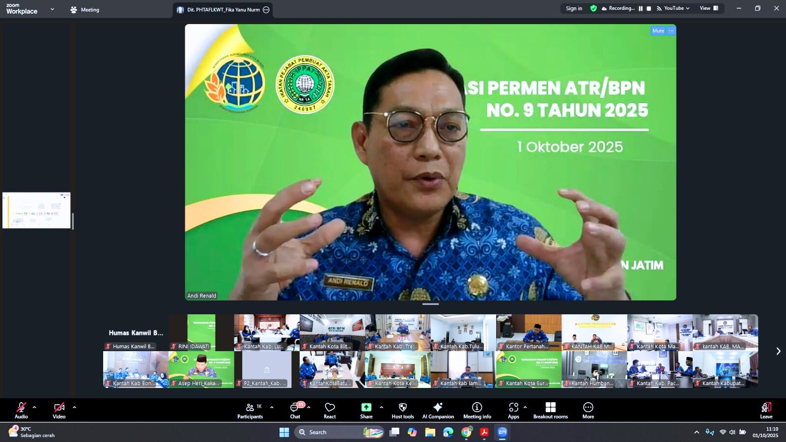 IPPAT Jatim Bahas Problematika Hukum Lahan Sawah Dilindungi (LSD), Direktur Andi Renald Jadi Narasumber