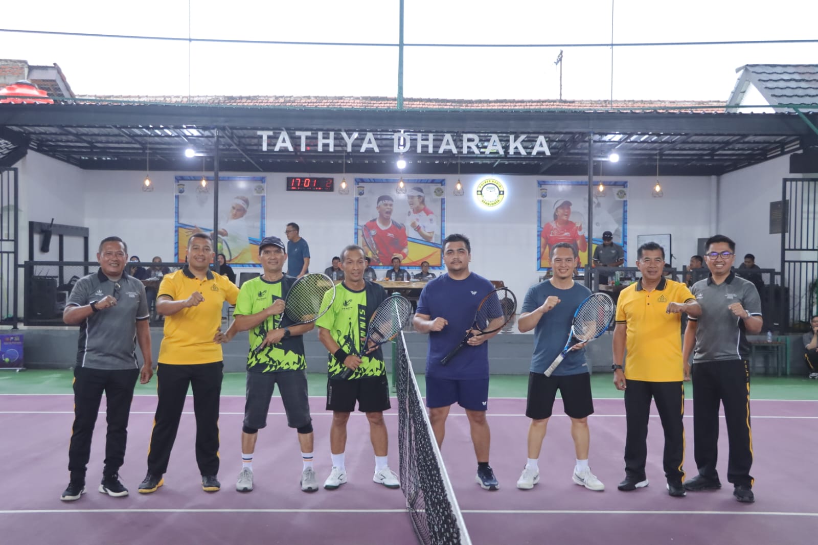 Final Turnamen Tenis Lapangan Piala Kapolres Kediri 2026 Berlangsung Meriah