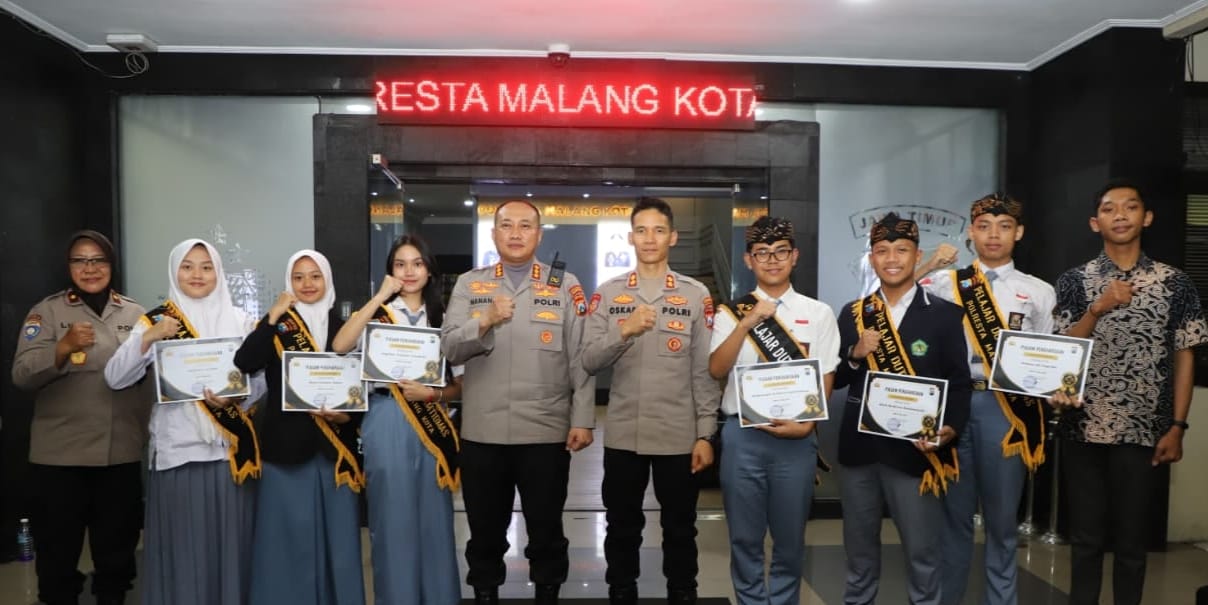 Duta Kamtibmas Polresta Malang Kota Juara II Tingkat Jatim