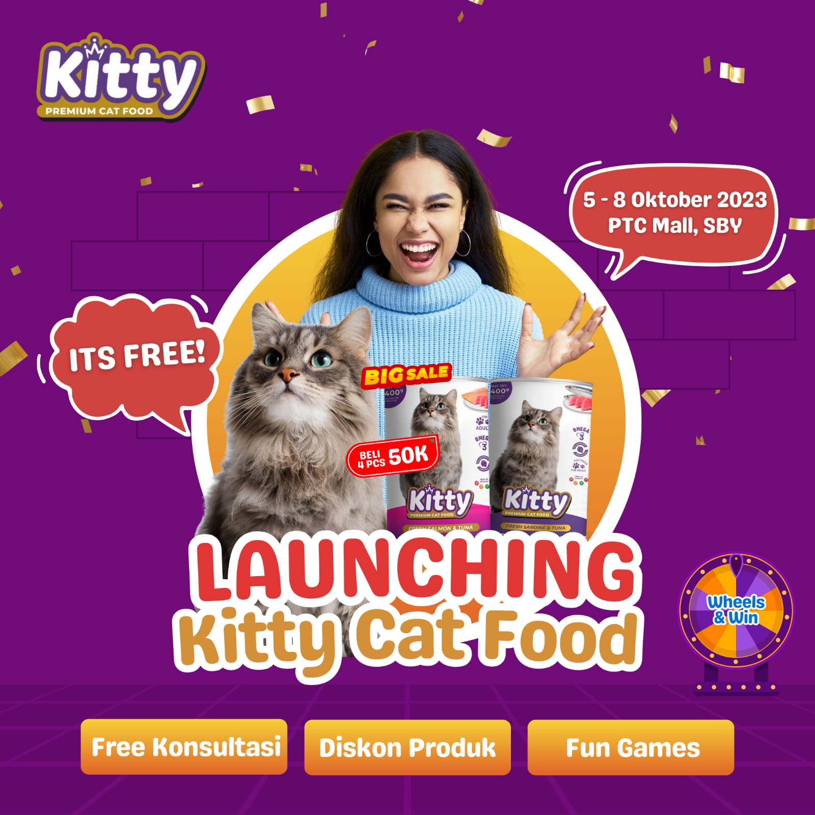 Kitty Cat Food, Wet Food Pilihan Asli Dalam Negeri