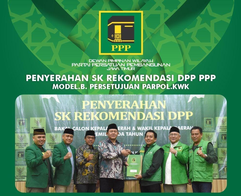 Sah! PPP Dukung Pasangan Bambang-Bayu untuk Pilwali Blitar 2024