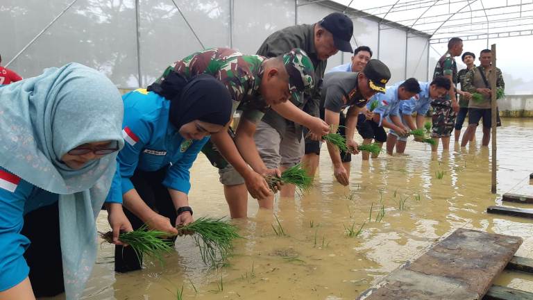 Optimalkan Ketahanan Pangan, Satgas Pandu Kodim Lamongan Gandeng Akademisi Unisla